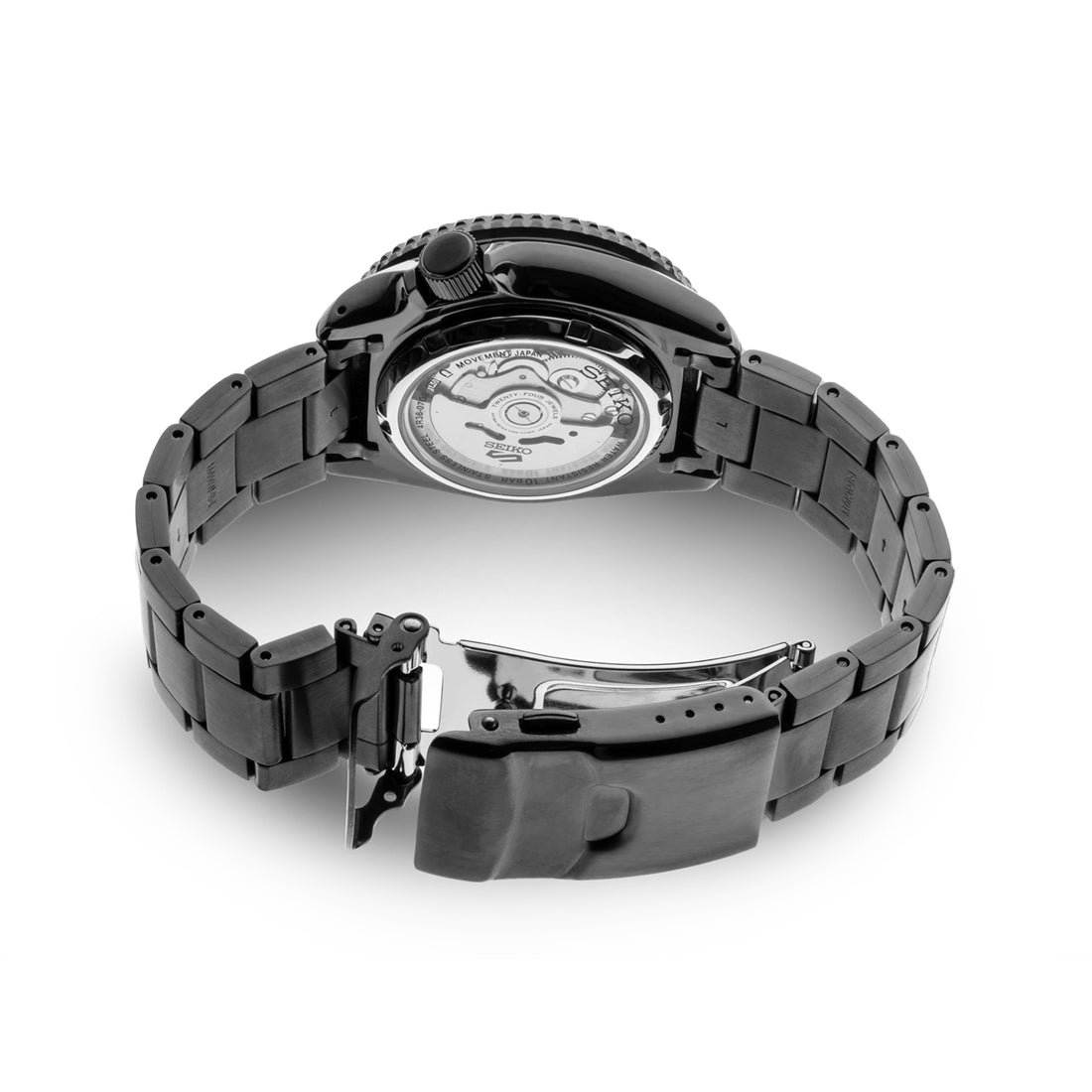Seiko 5 Sports Automatic All Black PVD Case & Bracelet Watch SRPD65 SRPD65K1F