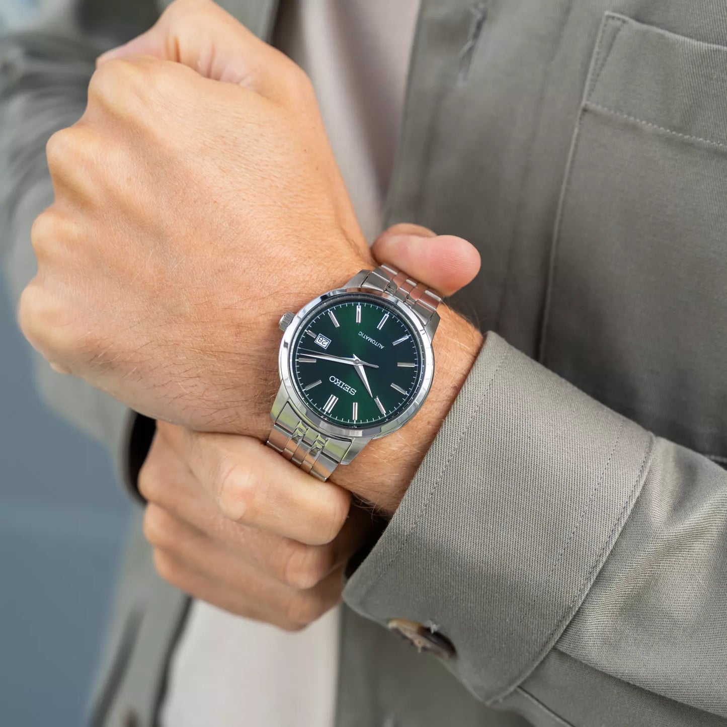 Seiko Automatic Watch Green Dial SRPH89
