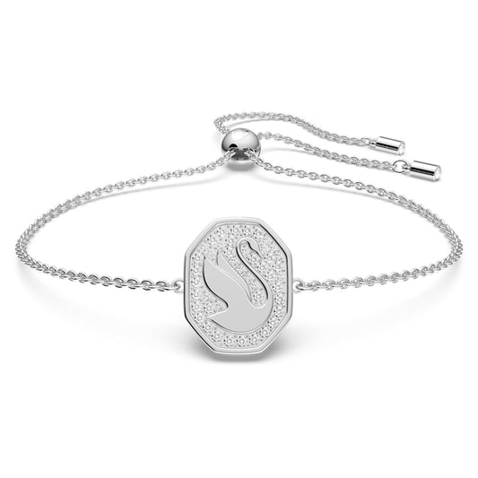 Swarovski 5621099 Signum bracelet Swan, White, Rhodium plated