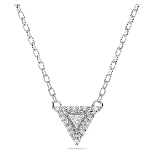 Stilla necklace Triangle cut, White, Rhodium plated 5642983