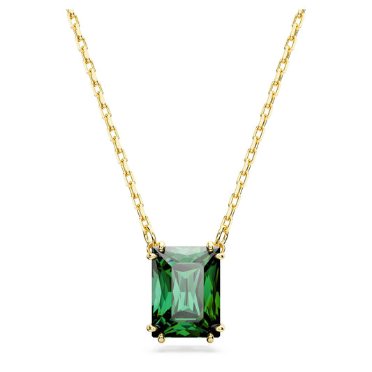 Stilla pendant Rectangular cut, Green, Gold-tone plated 5677141