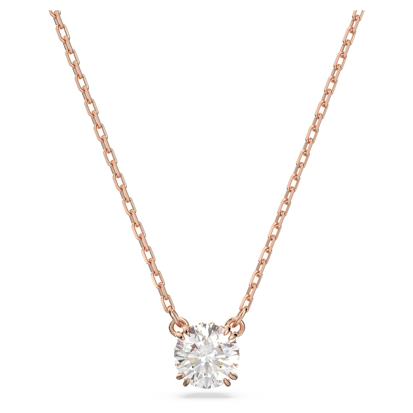 Stilla pendant Round cut, White, Rose gold-tone plated 5636710