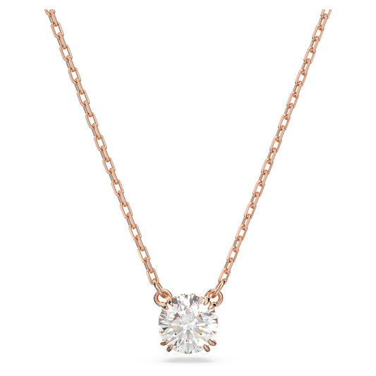 Stilla pendant Round cut, White, Rose gold-tone plated 5636710