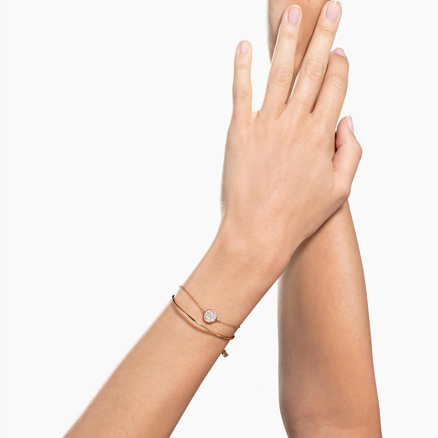 Sublima bangle White, Rose gold-tone plated 5274892