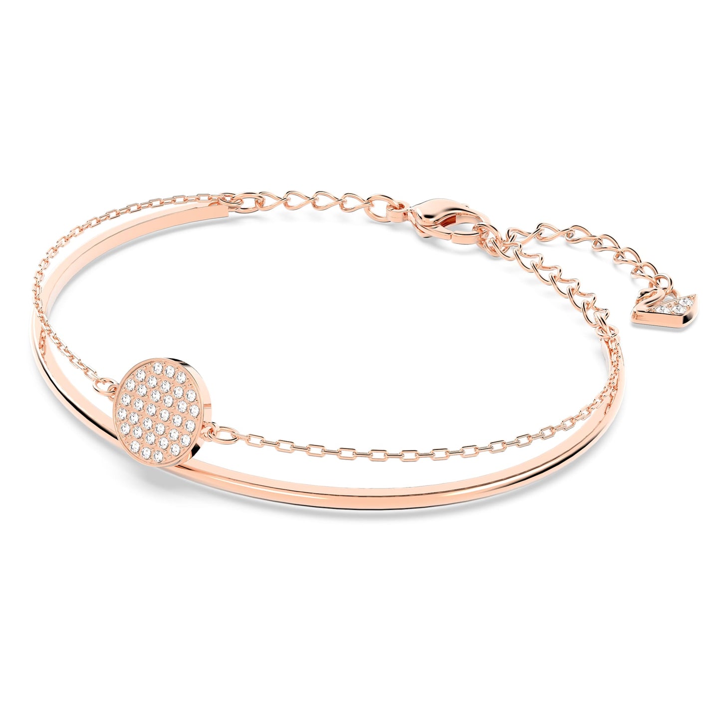 Sublima bangle White, Rose gold-tone plated 5274892