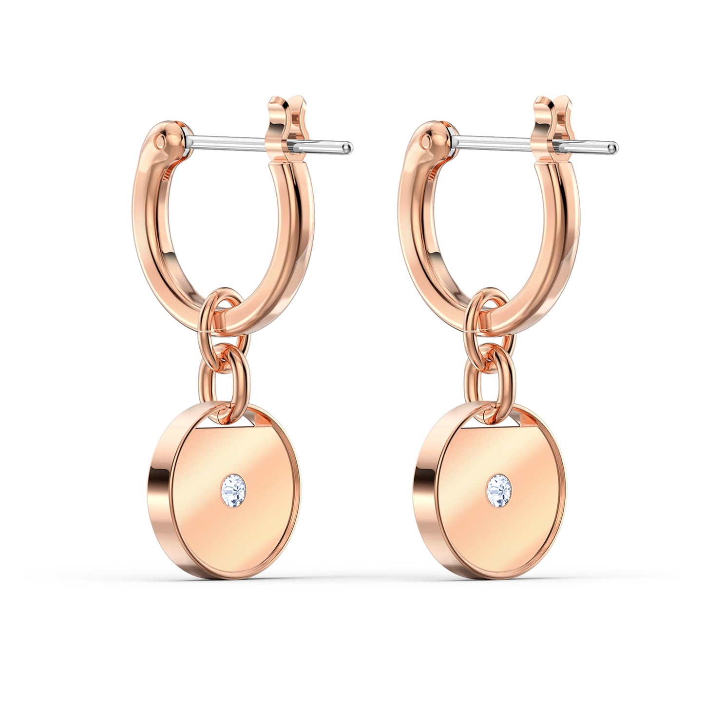 Sublima drop earrings White, Rose gold-tone plated 5567528