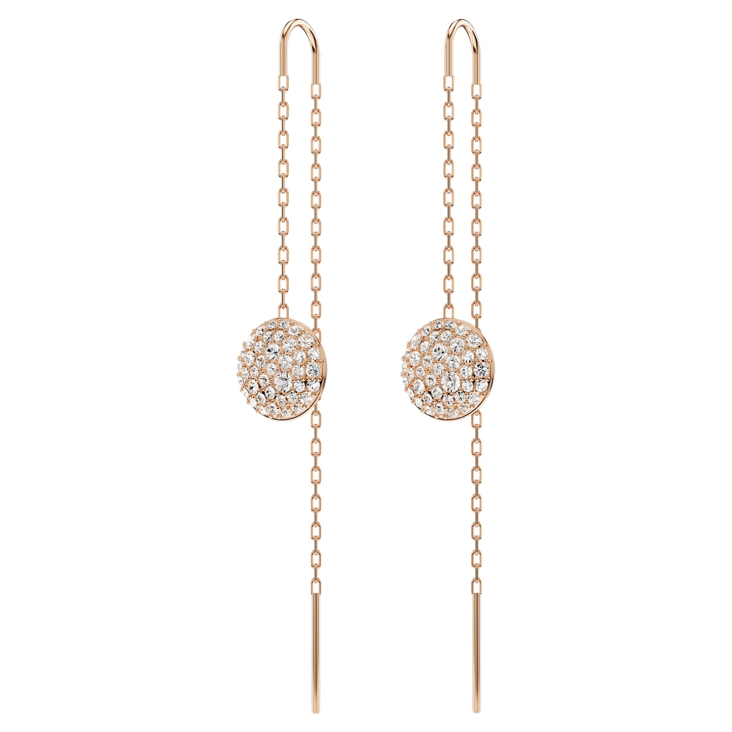 Sublima drop earrings White, Rose gold-tone plated 5689427
