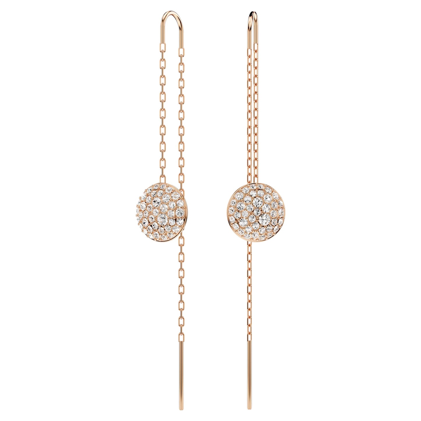 Sublima drop earrings White, Rose gold-tone plated 5689427