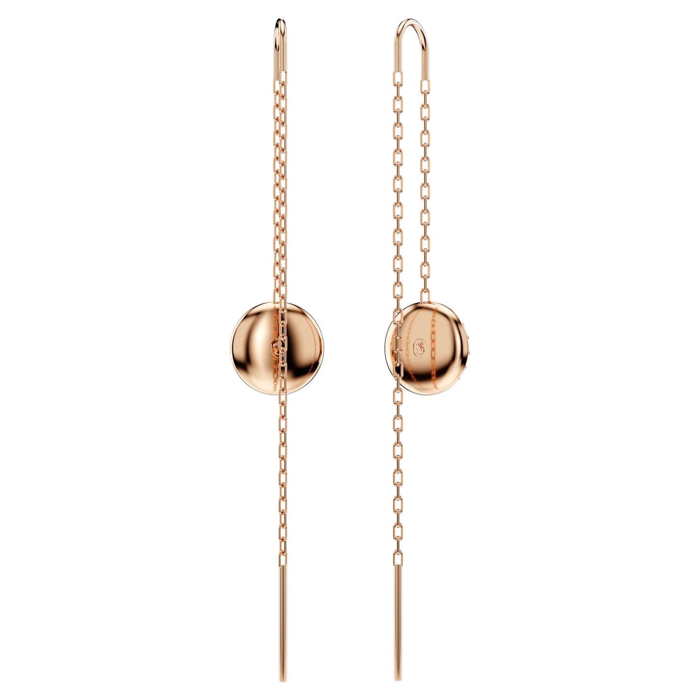 Sublima drop earrings White, Rose gold-tone plated 5689427