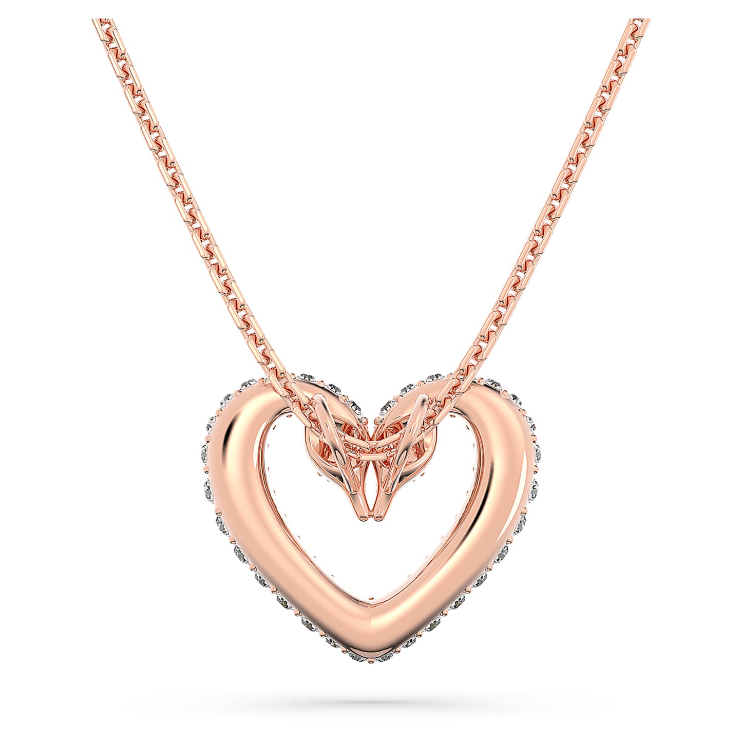 Sublima pendant Heart, Medium, White, Rose gold-tone plated 5628657