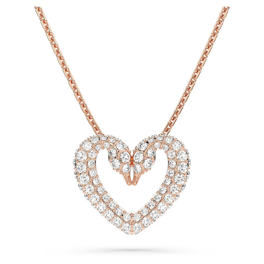 Sublima pendant Heart, Medium, White, Rose gold-tone plated 5628657
