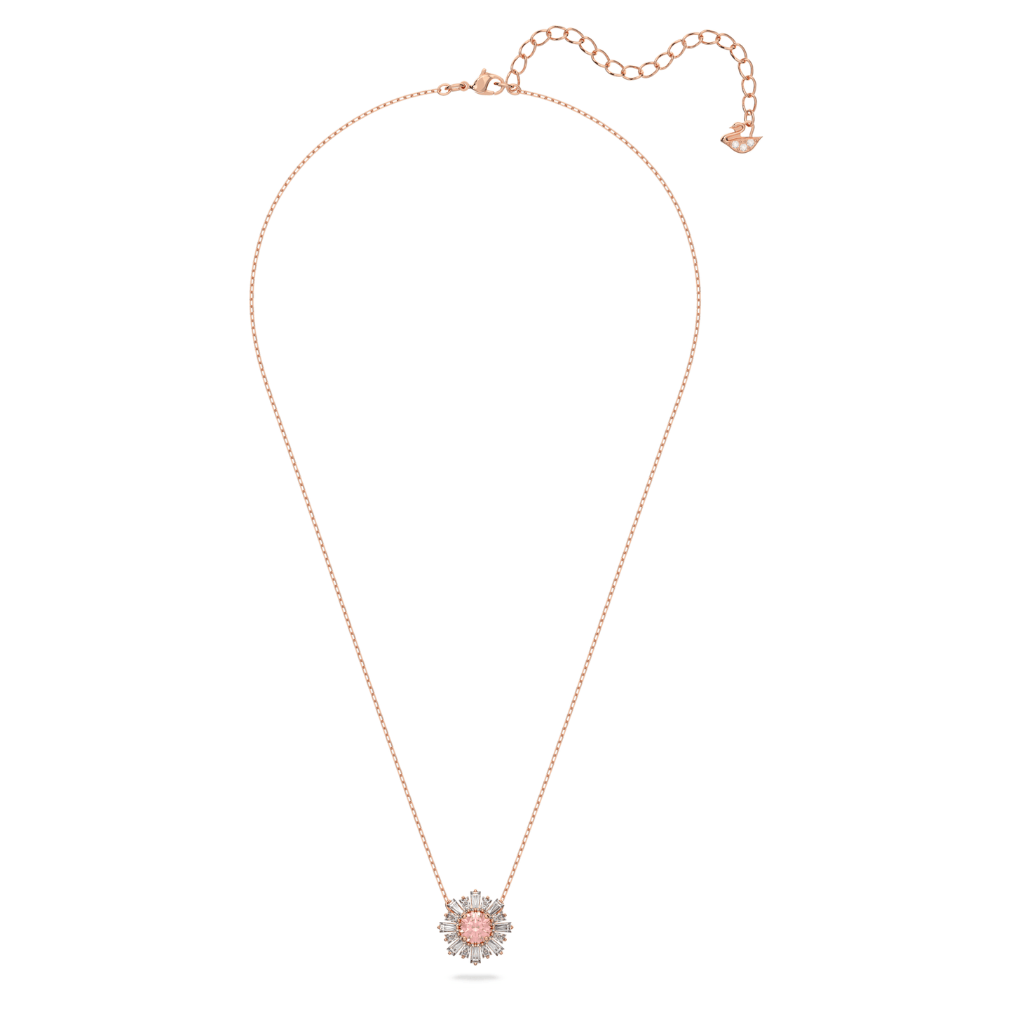 5642961 Sunshine pendant Mixed cuts, Sun, Pink, Rose gold-tone plated
