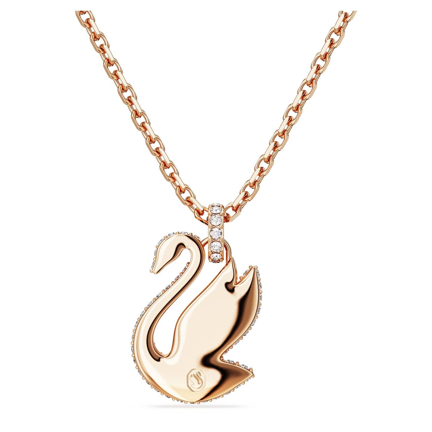 Swan pendant Swan, Medium, Pink, Rose gold-tone plated 5647552