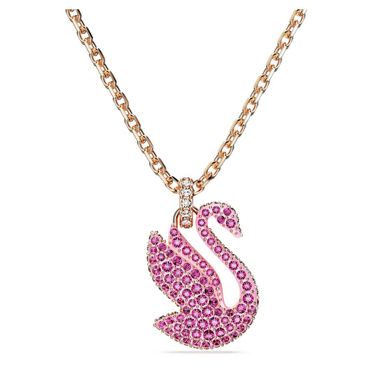 Swan pendant Swan, Medium, Pink, Rose gold-tone plated 5647552