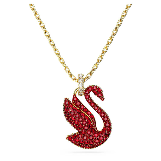 Swan pendant Swan, Medium, Red, Gold-tone plated 5647871