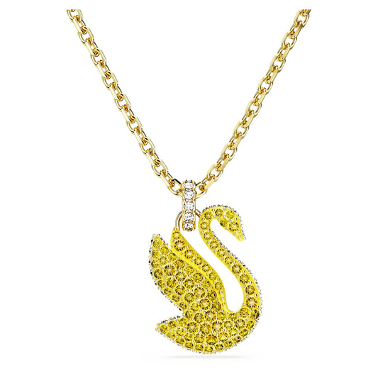 Swan pendant Swan, Medium, Yellow, Gold-tone plated 5647553