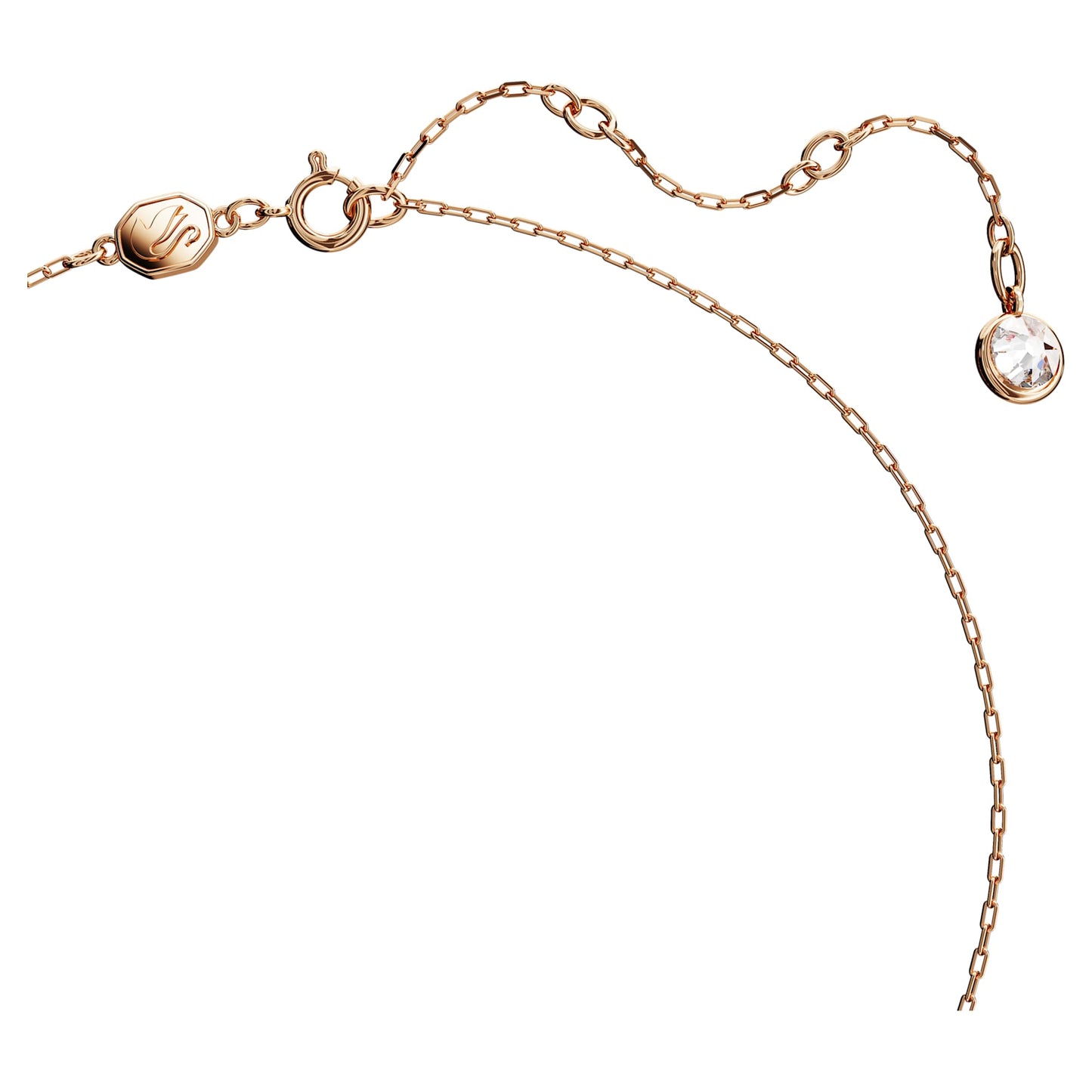 Swan pendant Swan, Small, White, Rose gold-tone plated 5647555