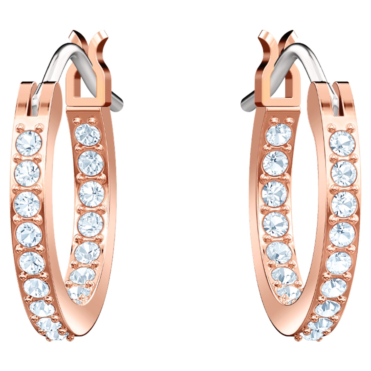 Symbolica hoop earrings Evil eye, Blue, Rose gold-tone plated 5425857