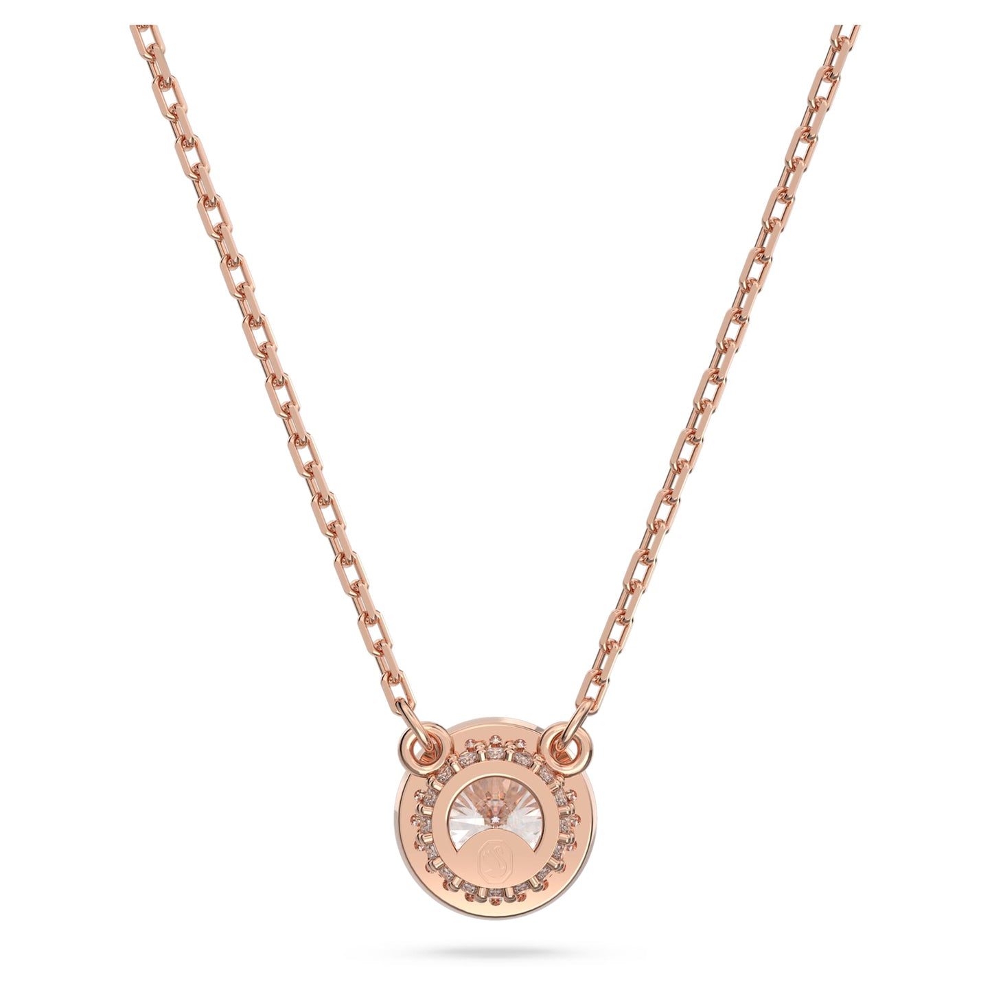 Una Angelic pendant Round cut, Pavé, White, Rose gold-tone plated 5636272