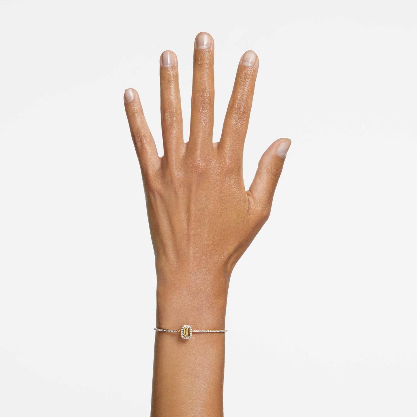 Una bangle Octagon cut, Pavé, Yellow, Gold-tone plated 5638488