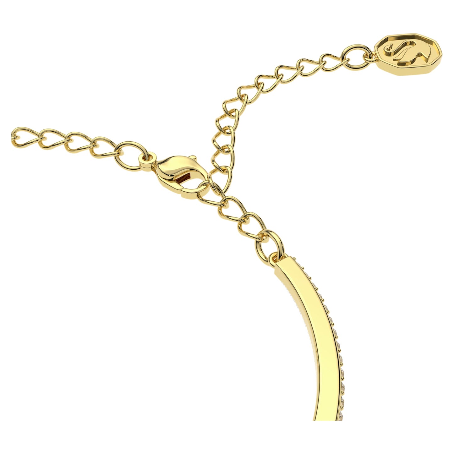 Una bangle Octagon cut, Pavé, Yellow, Gold-tone plated 5638488