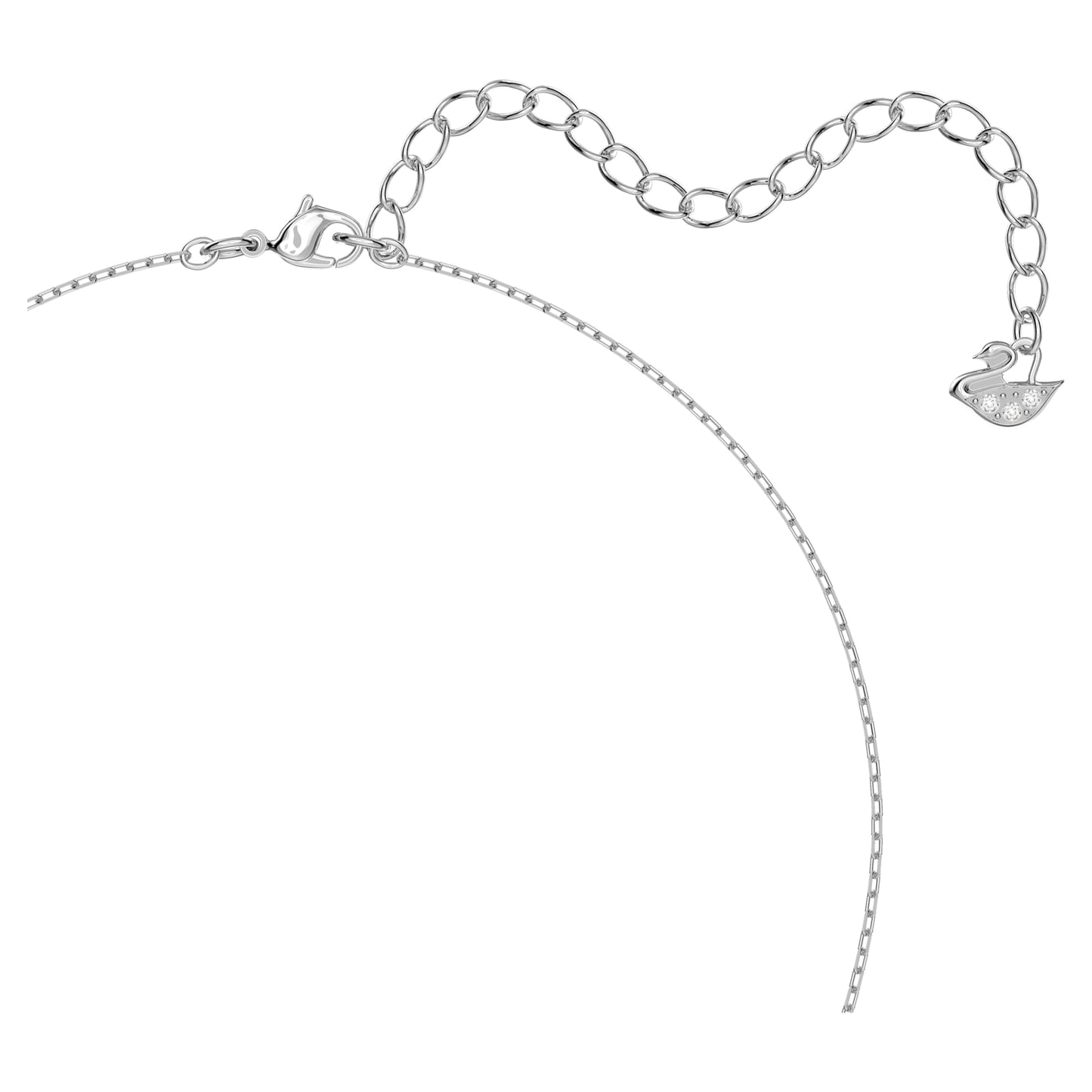 Una necklace Clover, Blue, Rhodium plated 5642927