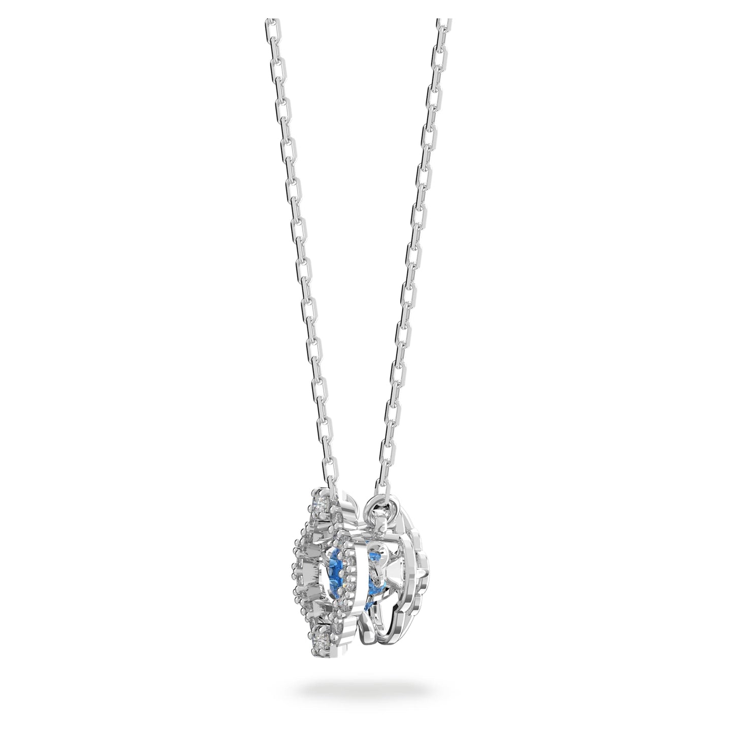 Una necklace Clover, Blue, Rhodium plated 5642927