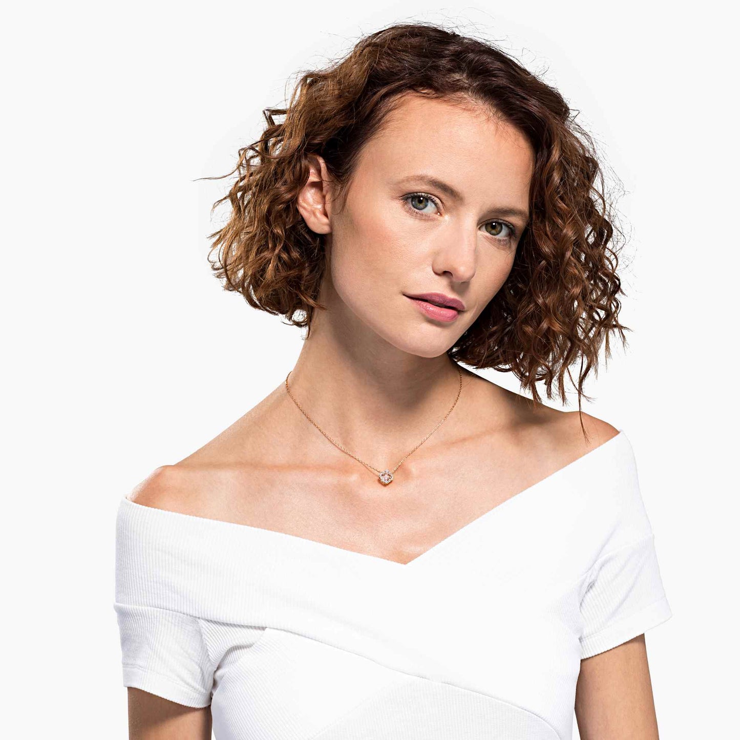 Una necklace Clover, Pink, Rose gold-tone plated 5514488