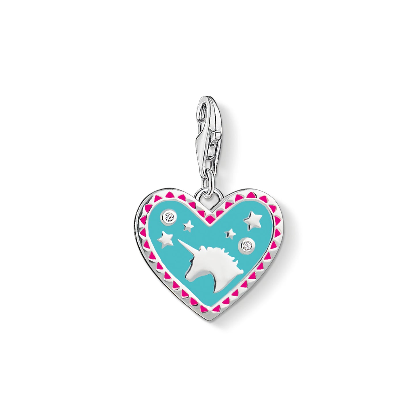 CHARM PENDANT HEART WITH UNICORN 1470-041-17