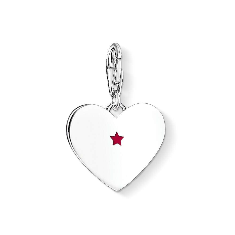 Charm Pendant Red Heart Star 1481-041-10