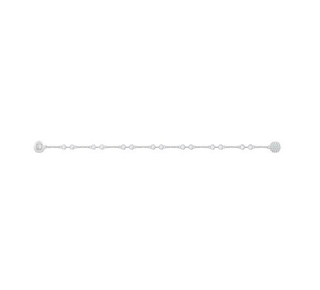Swarovski Crystal Remix Collection Carrier Bracelet, Rhodium 5451033 Small 17.3cm