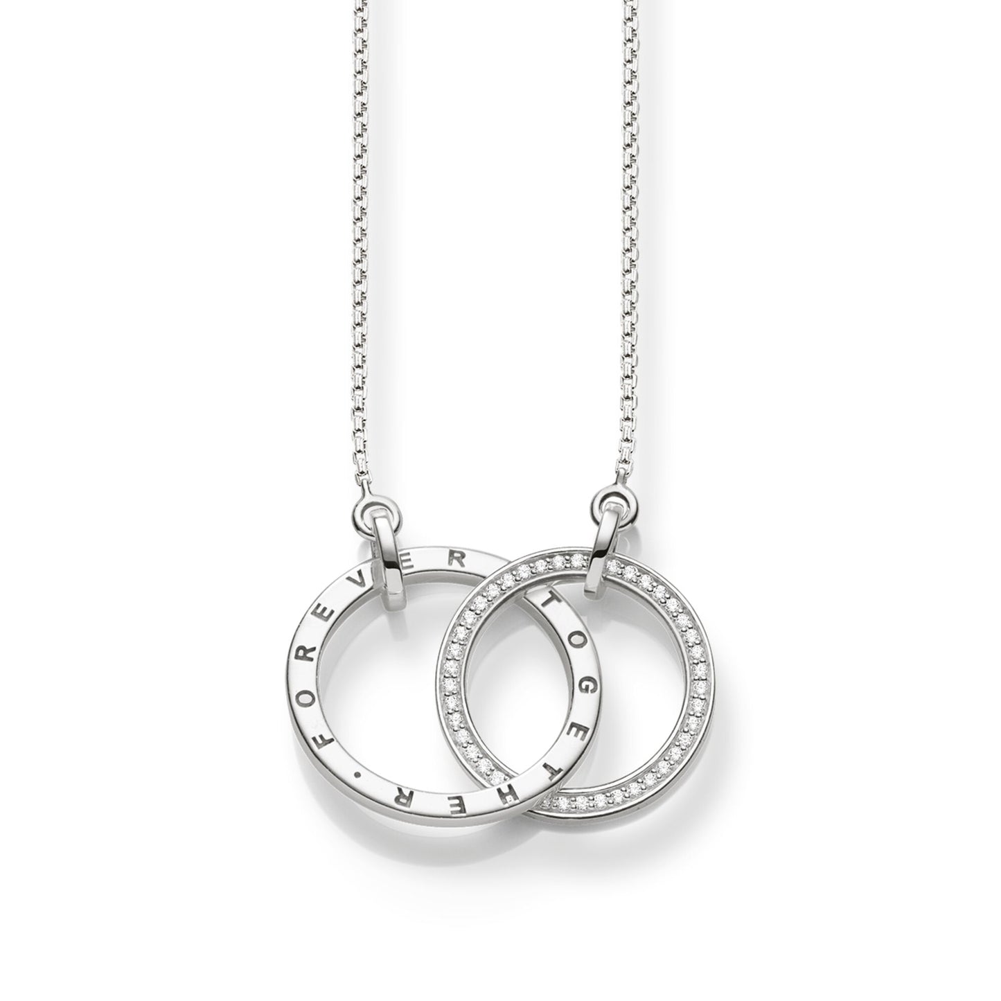 Necklace Forever Togehter large silver KE1489-051-14
