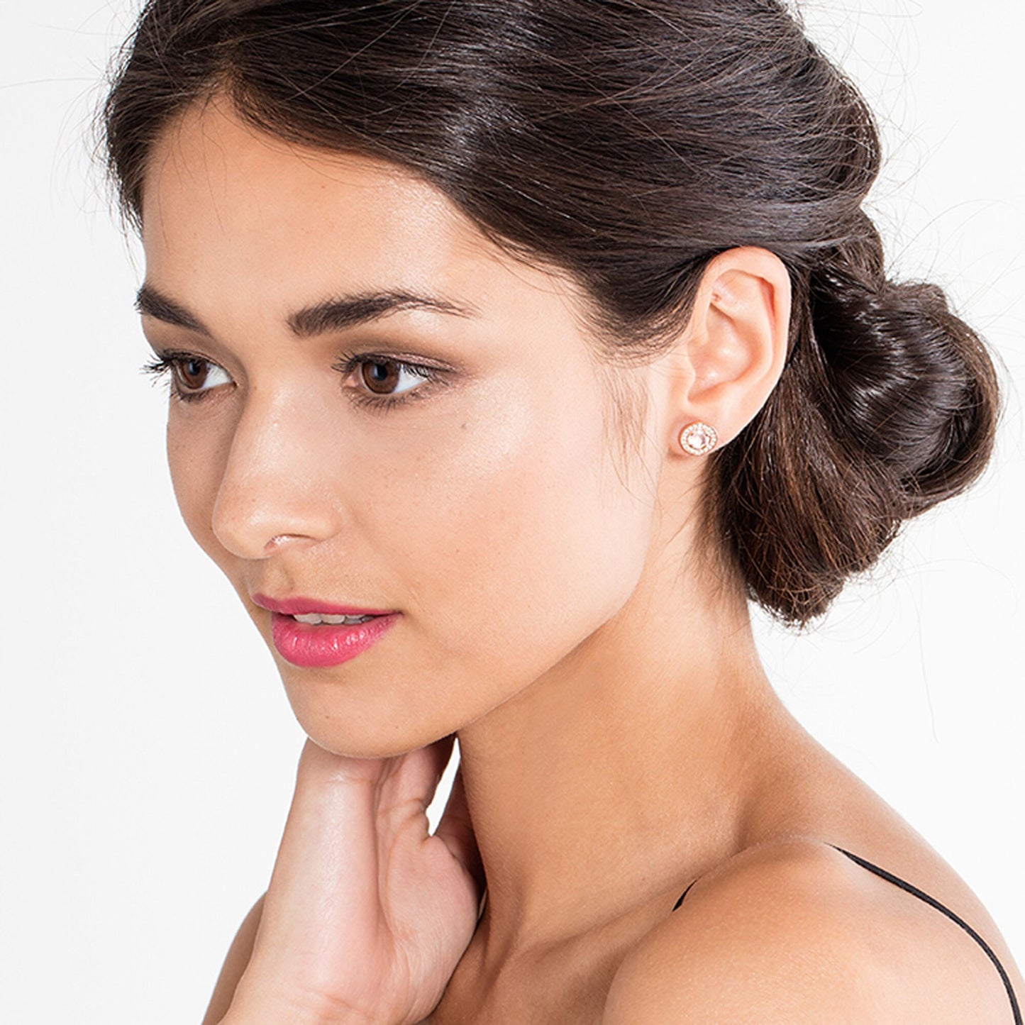 Ear studs light of Luna pink H1858-417-9