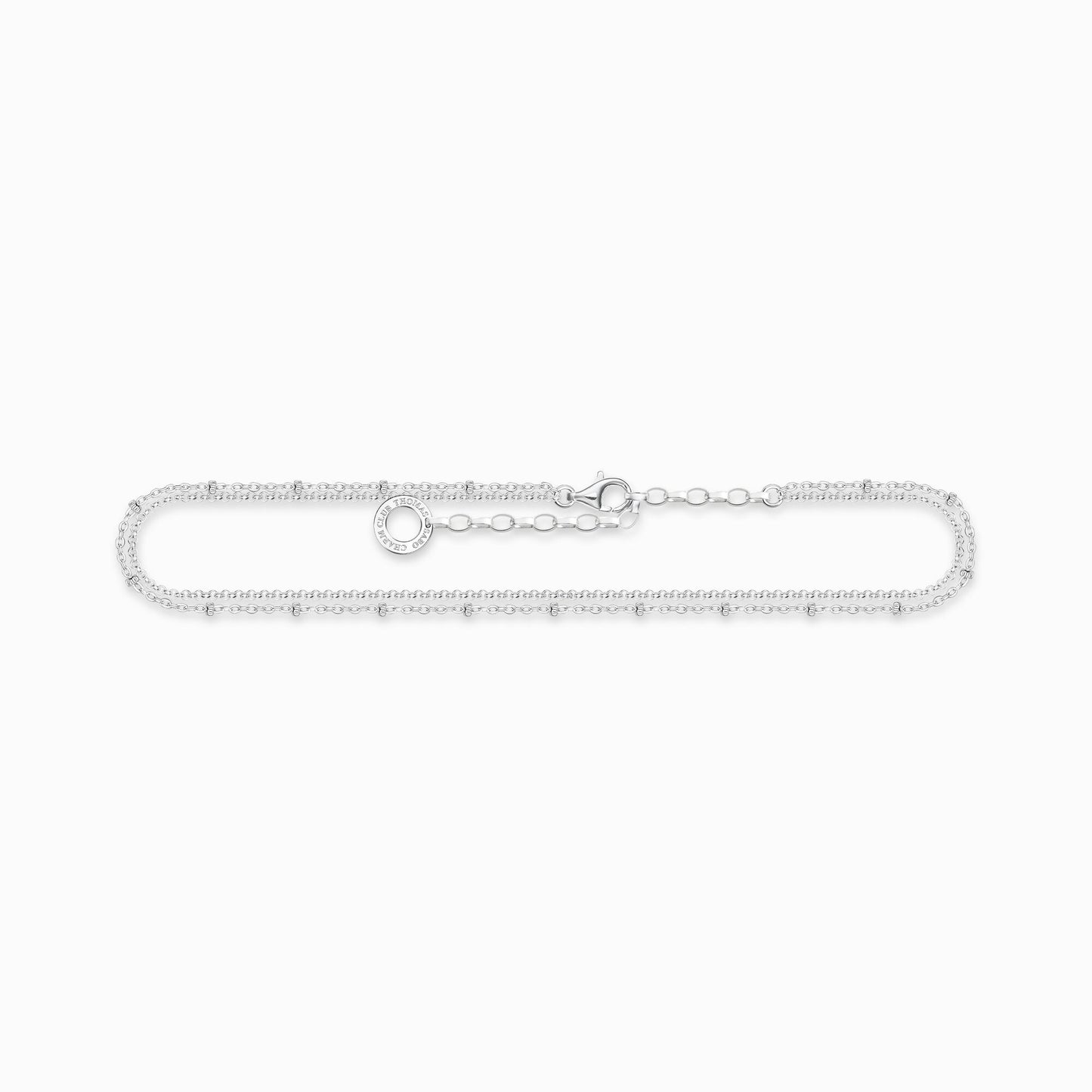 Anklet double strand silver AK0030-001-21