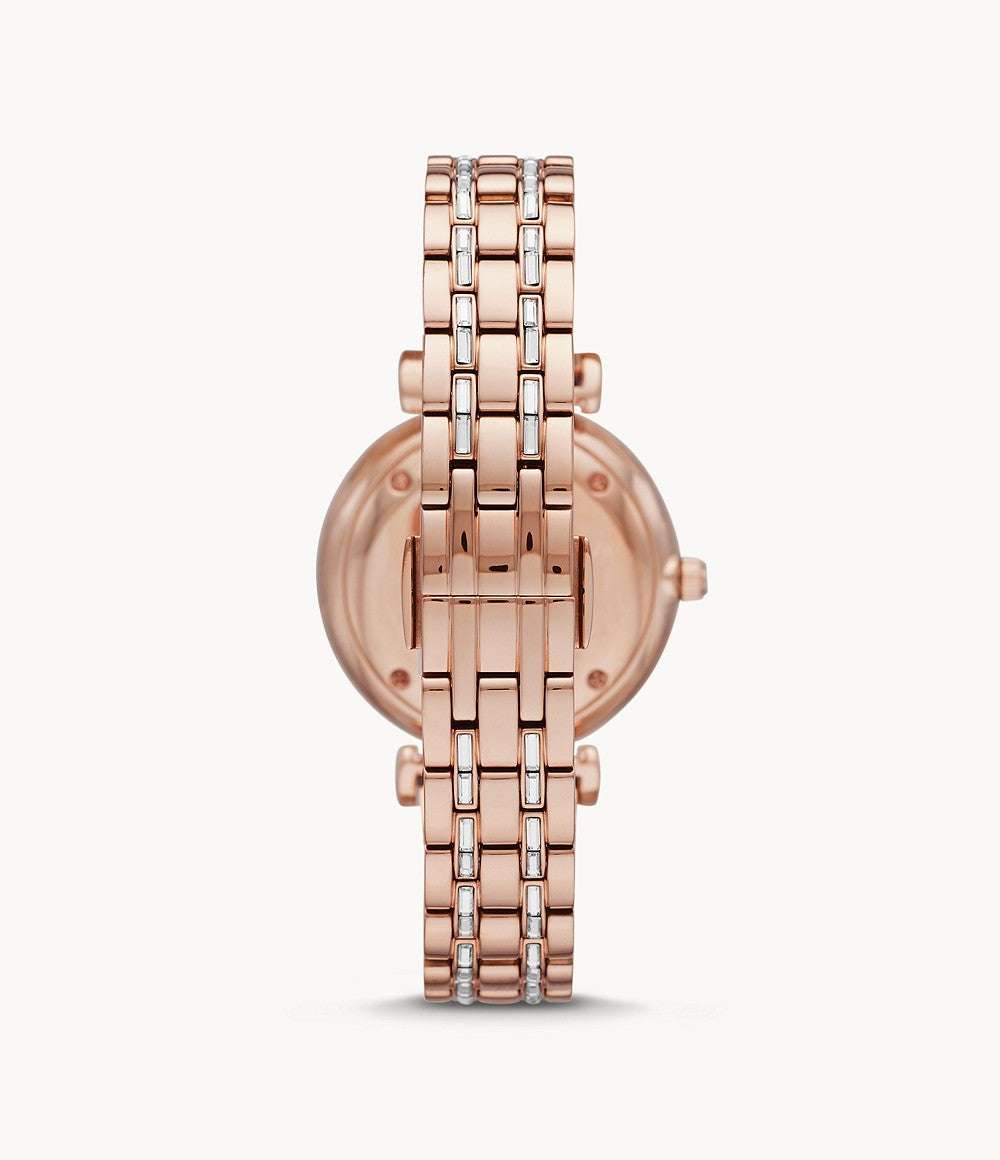 AR11294 Emporio Armani Two-Hand Rose Gold-Tone Steel Watch