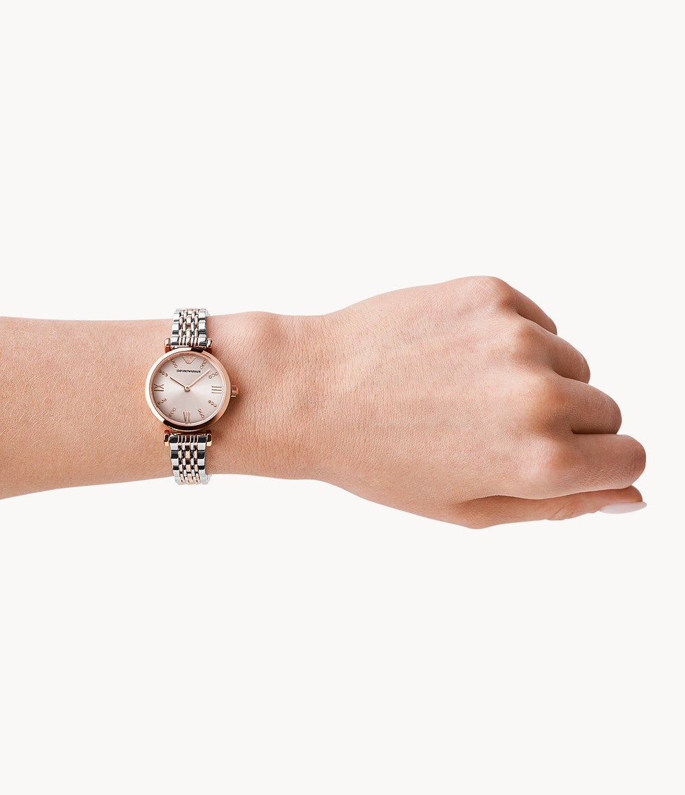 AR11223 Emporio Armani Women's Two-Hand Two-Tone Steel Watch