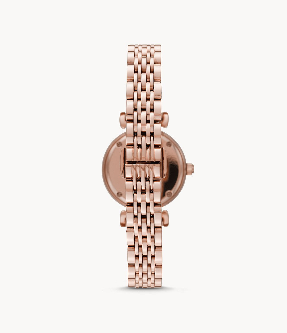 AR11316 Emporio Armani Two-Hand Rose Gold-Tone Steel Watch