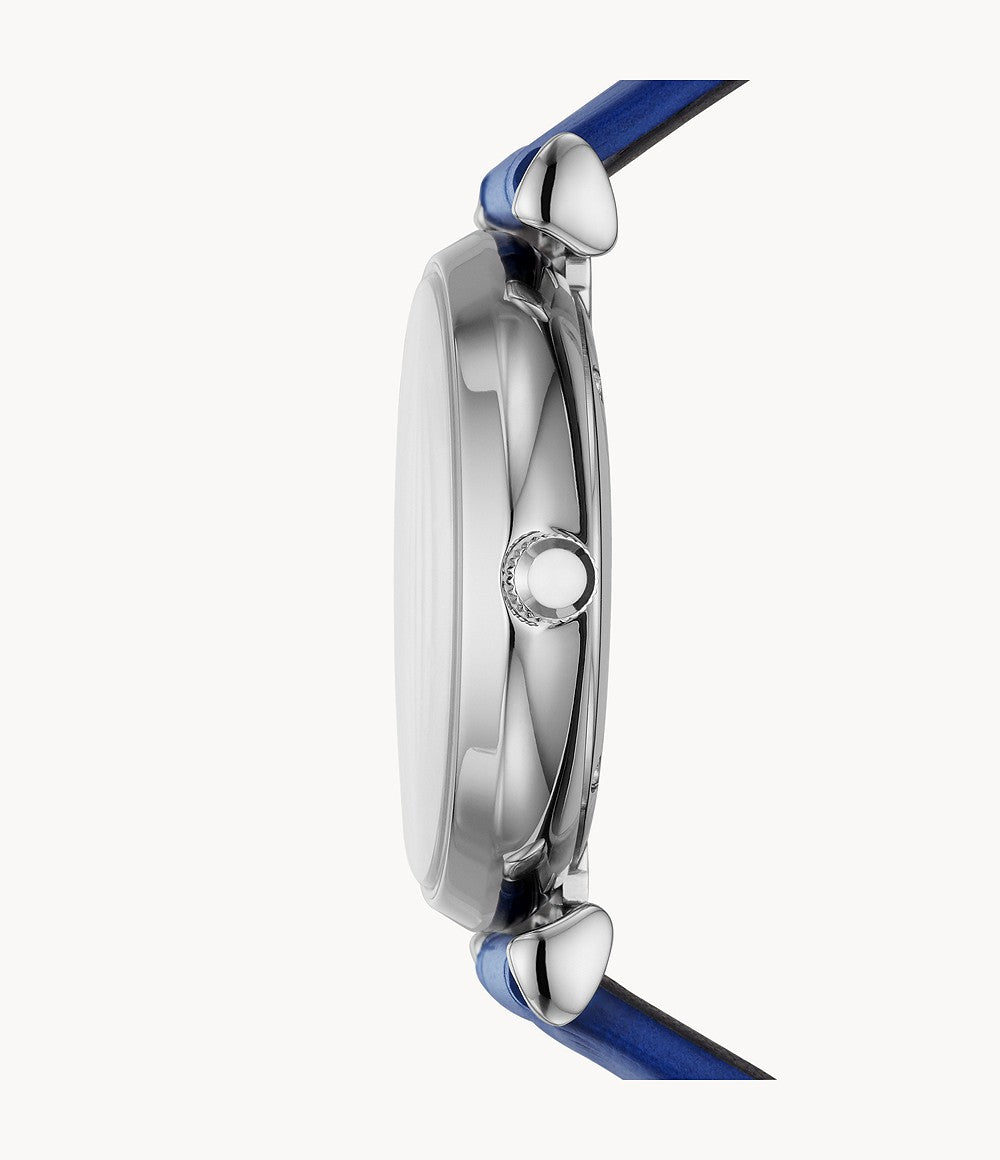 AR11344 Emporio Armani Two-Hand Blue Leather Watch