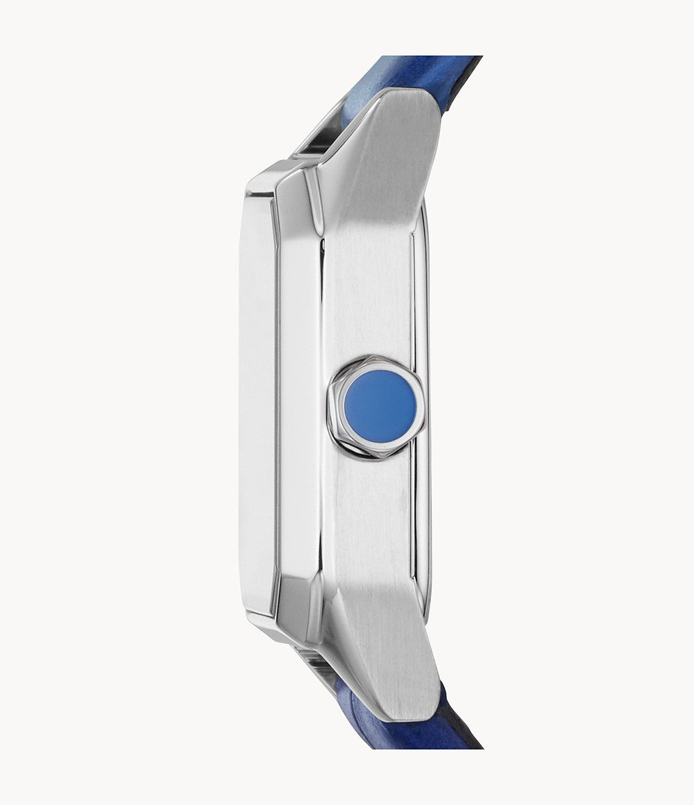 AR11346 Emporio Armani Two-Hand Blue Leather Watch