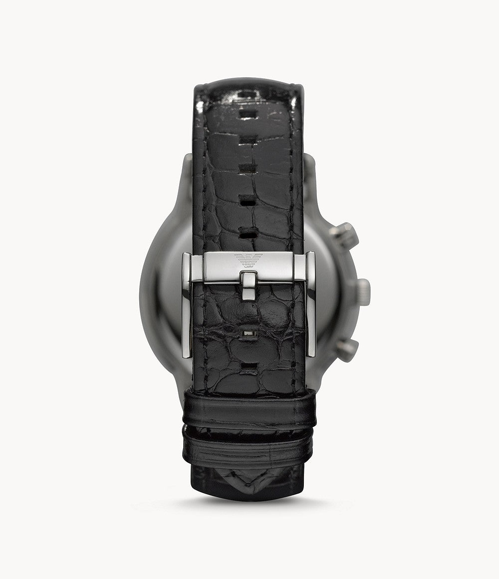 AR2447 Emporio Armani Men's Two-Hand Black Leather Watch