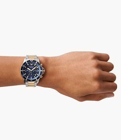 AR11362 Emporio Armani Chronograph Two-Tone Stainless Steel Watch