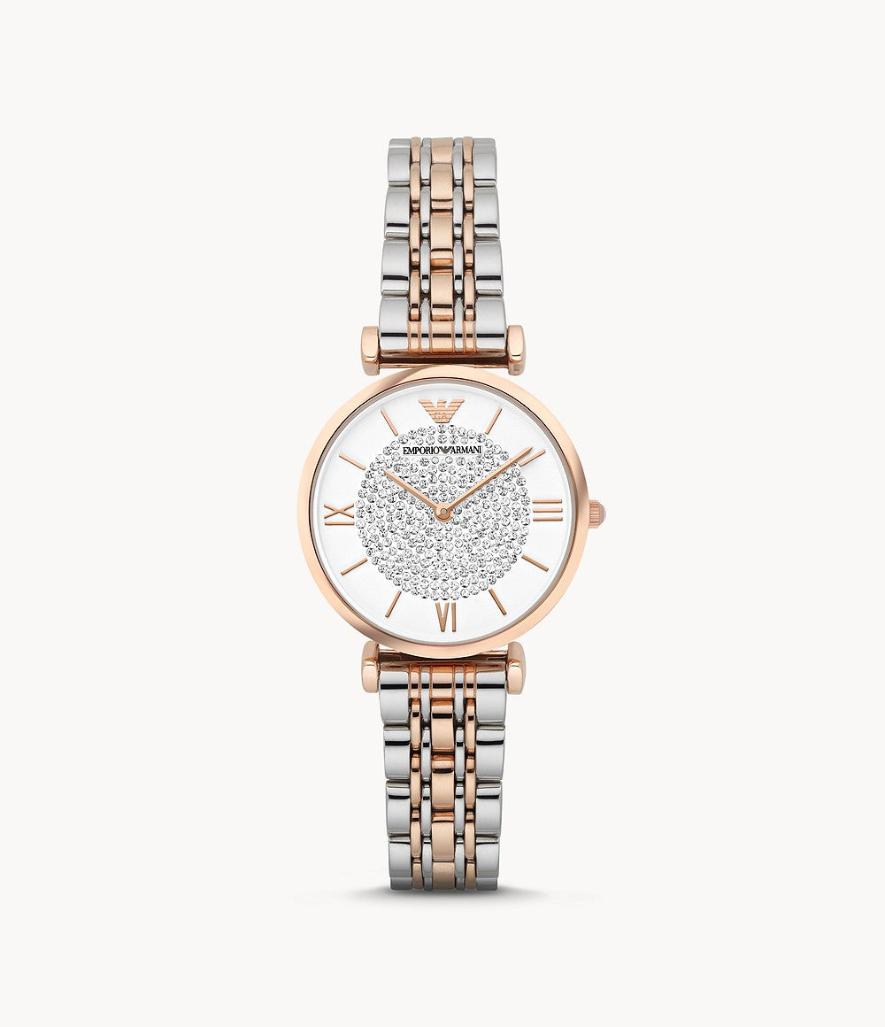 AR1926 Emporio Armani Women's Two-Hand Two-Tone Steel Watch