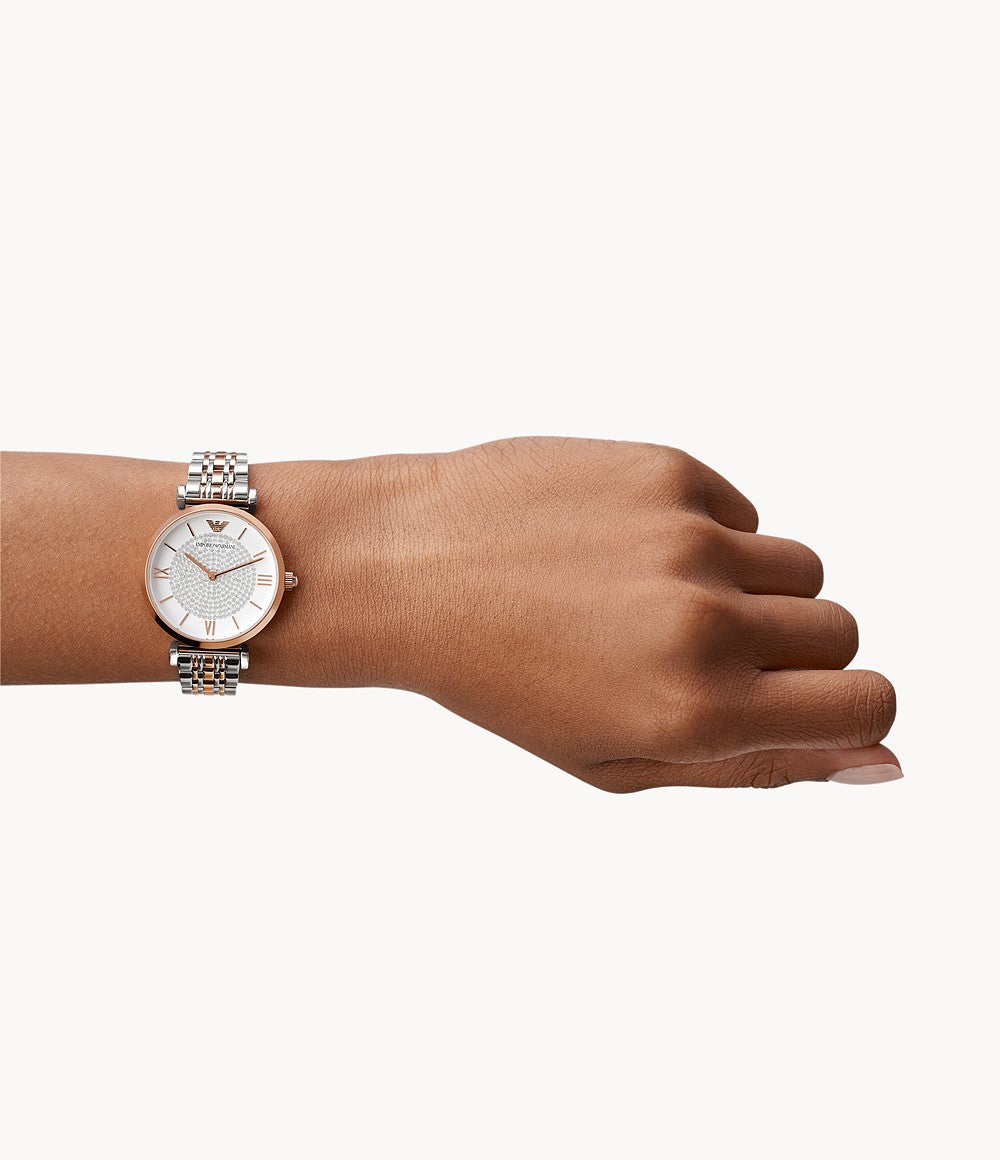 AR1926 Emporio Armani Women's Two-Hand Two-Tone Steel Watch