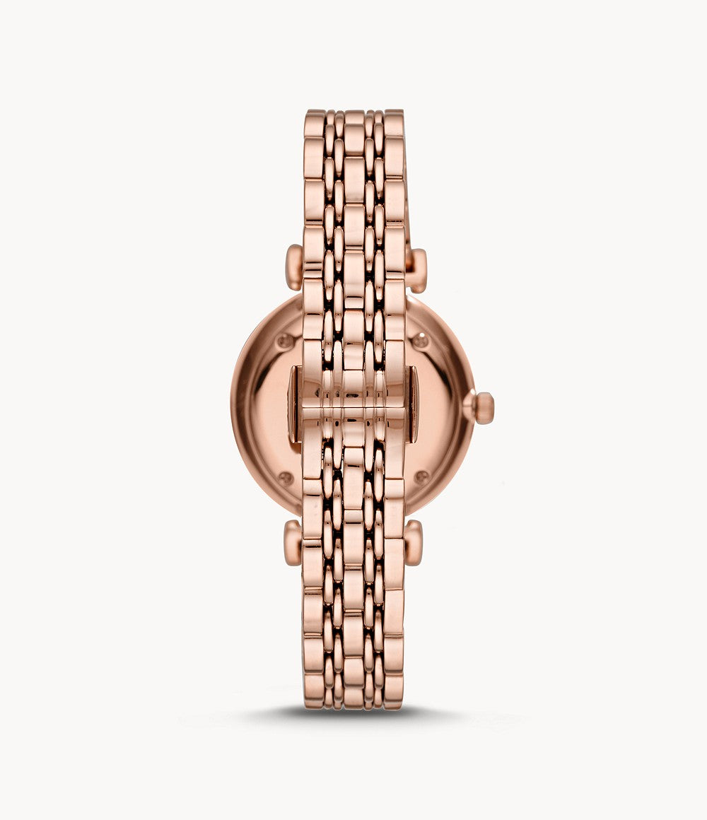 AR11244 Emporio Armani Women's Two-Hand Rose Gold-Tone Steel Watch