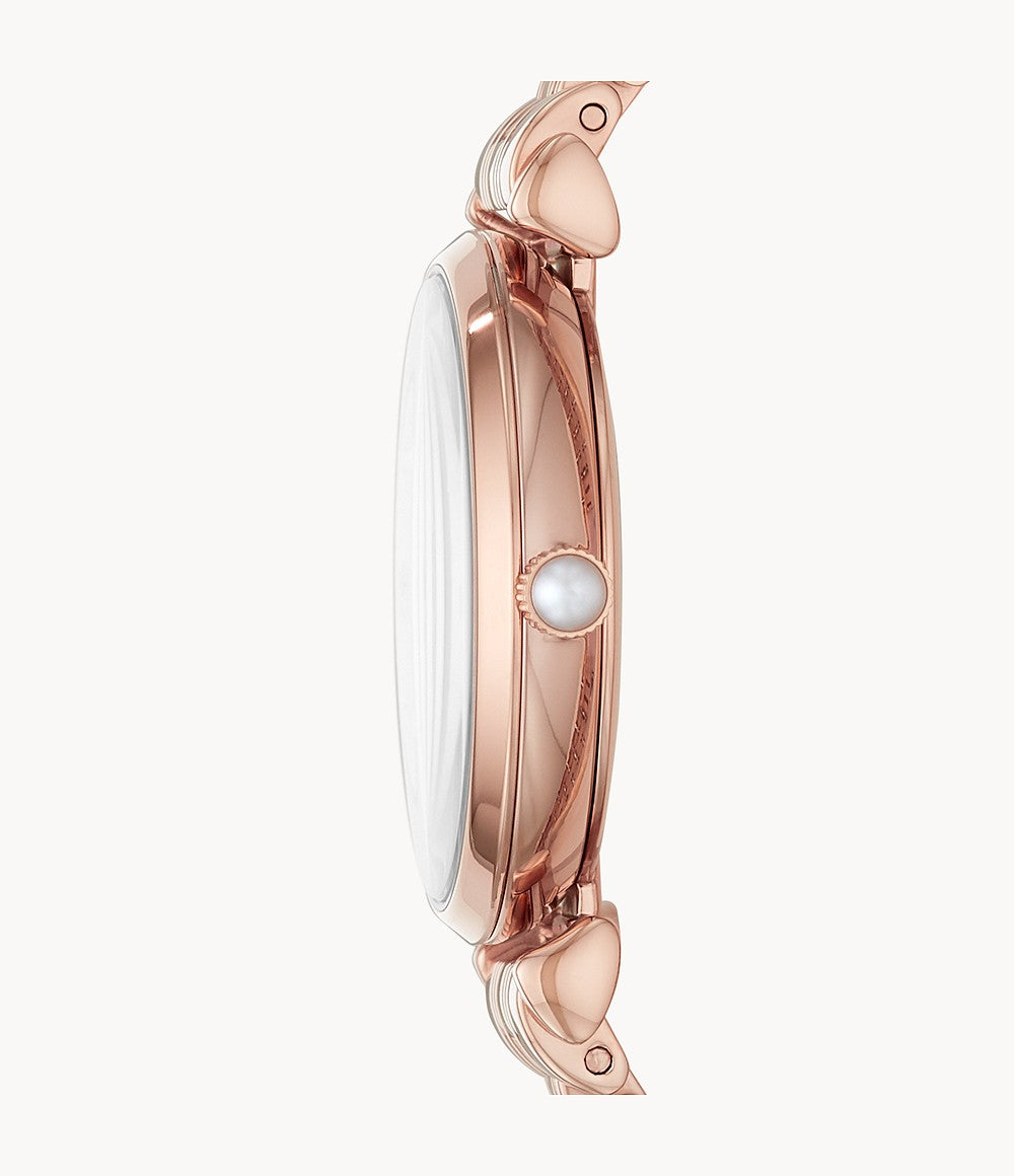 AR11267 Emporio Armani Two-Hand Rose Gold-Tone Steel Watch