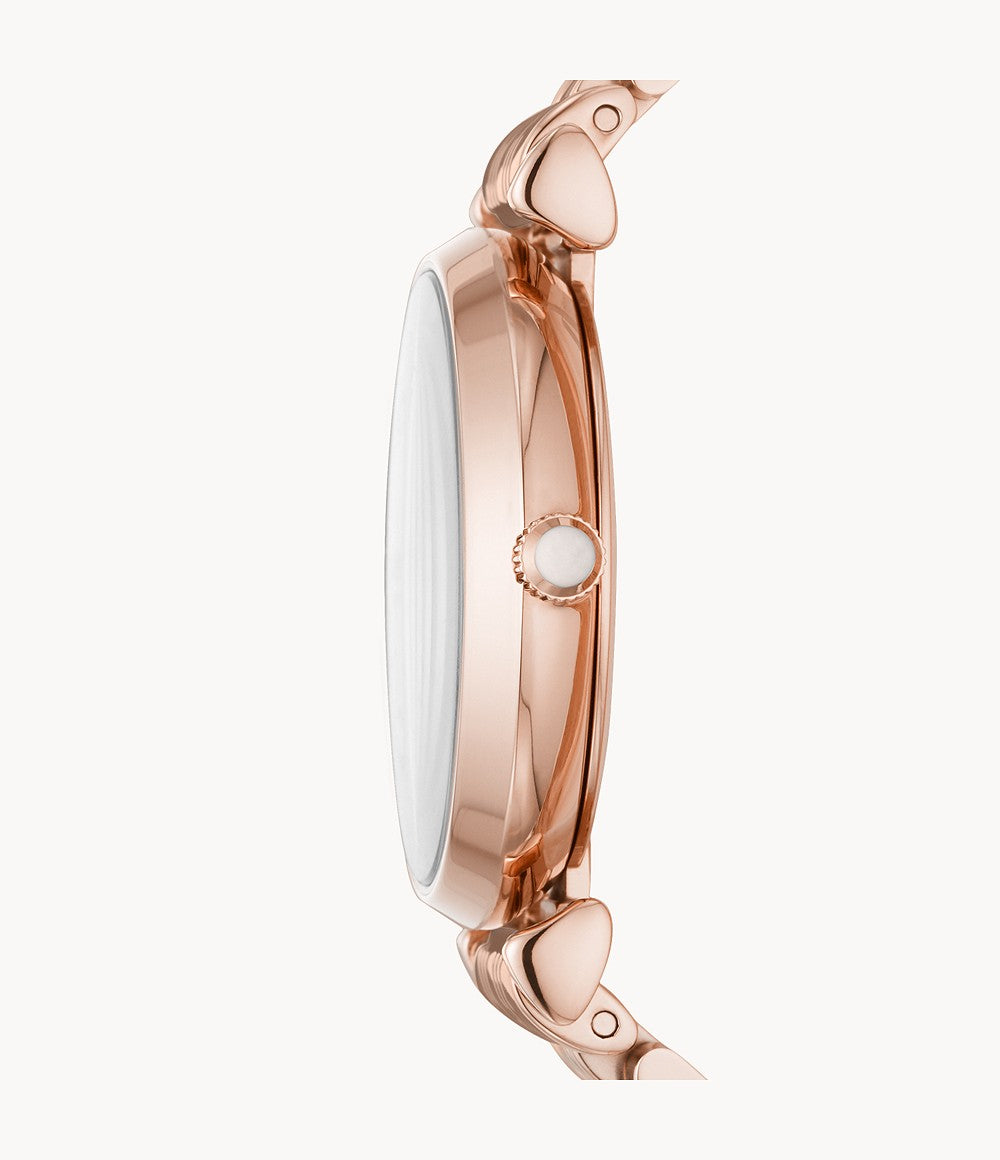 AR11244 Emporio Armani Women's Two-Hand Rose Gold-Tone Steel Watch