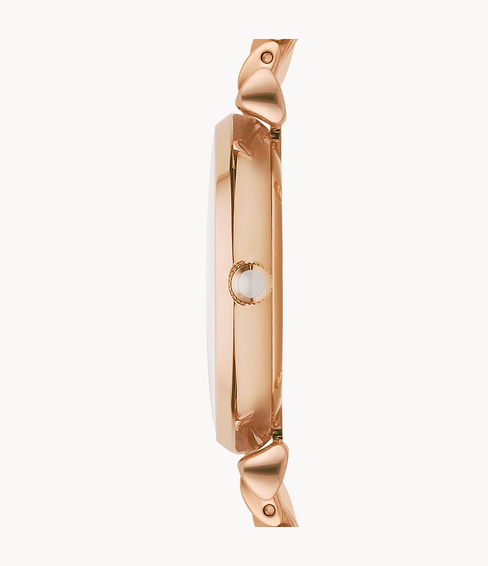 AR1909 Emporio Armani Women's Two-Hand Rose Gold-Tone Steel Watch