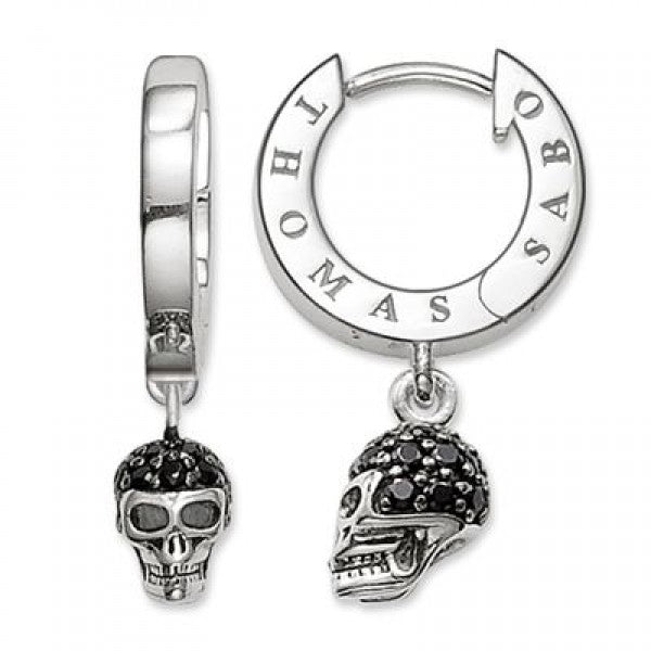 Skull Hoop Earring CR573-051-11