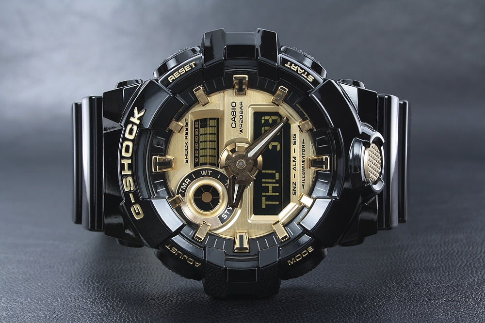 CASIO MEN'S ANALOG-DIGITAL G-SHOCK GA710GB-1A GA-710GB-1ACR