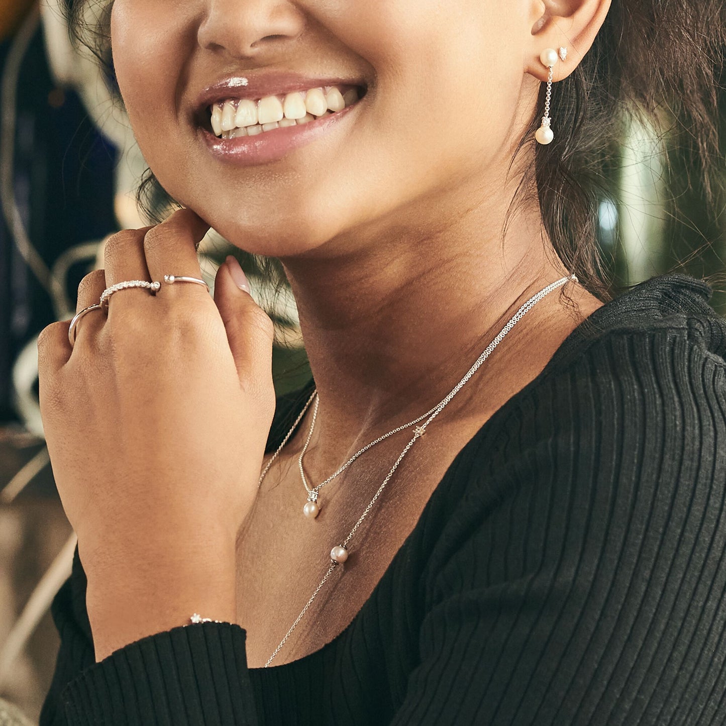 Necklace pearl silver KE2121-167-14-L45V